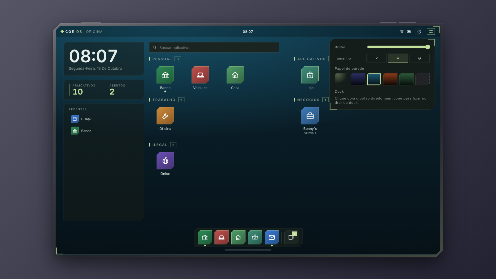 Controles e Terminal Submundo